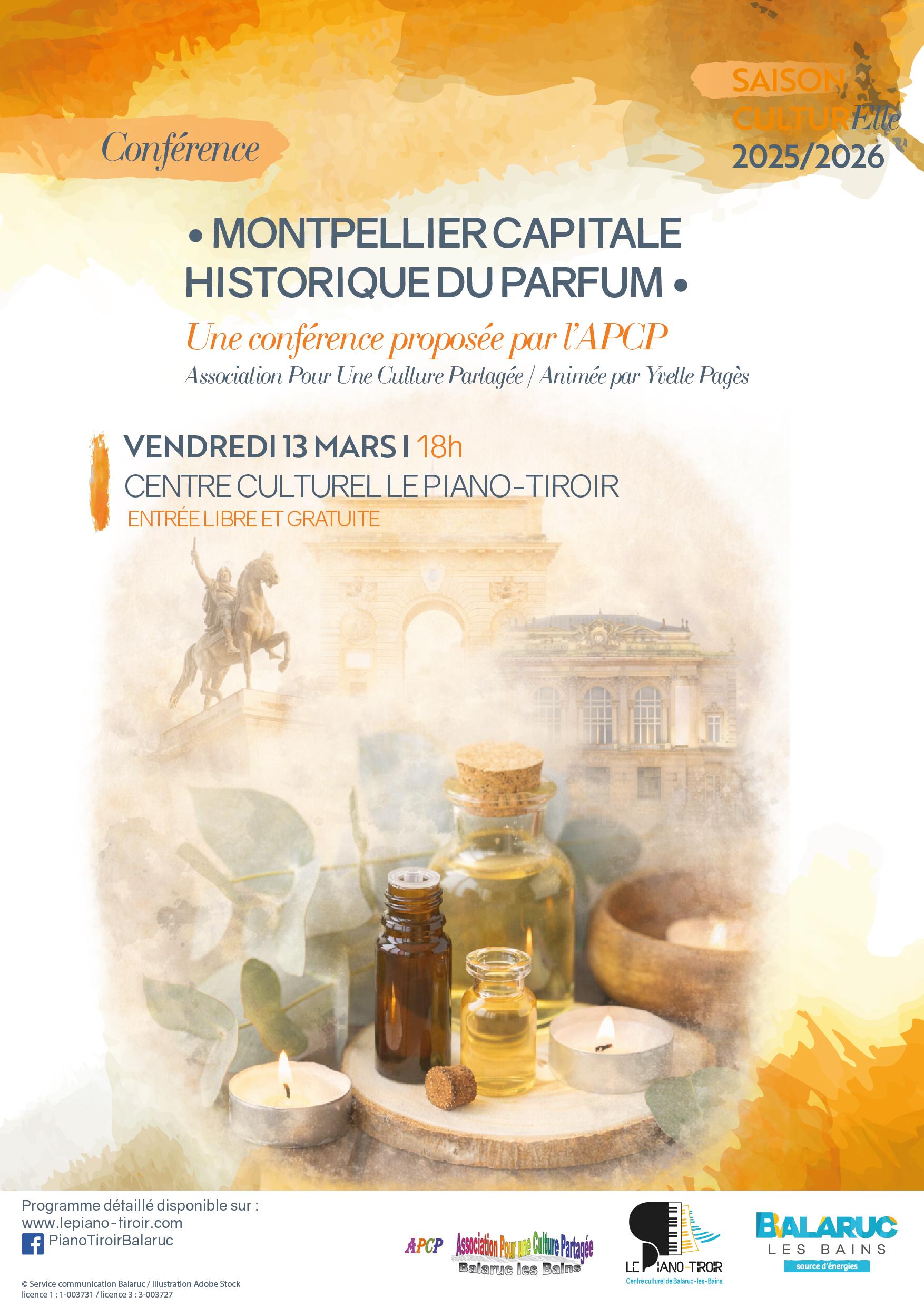 CONFÉRENCE : MONTPELLIER CAPITALE HISTORIQUE DU PARFUM