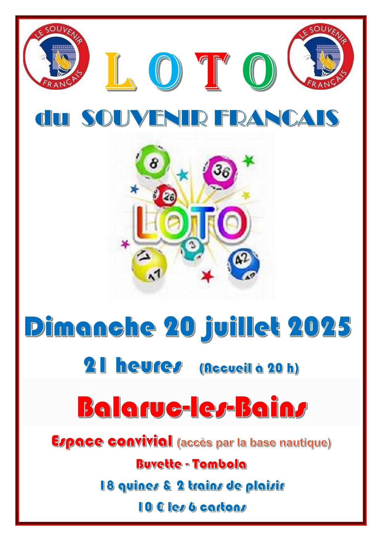 GRAND LOTO ESTIVAL DU SOUVENIR FRANÇAIS