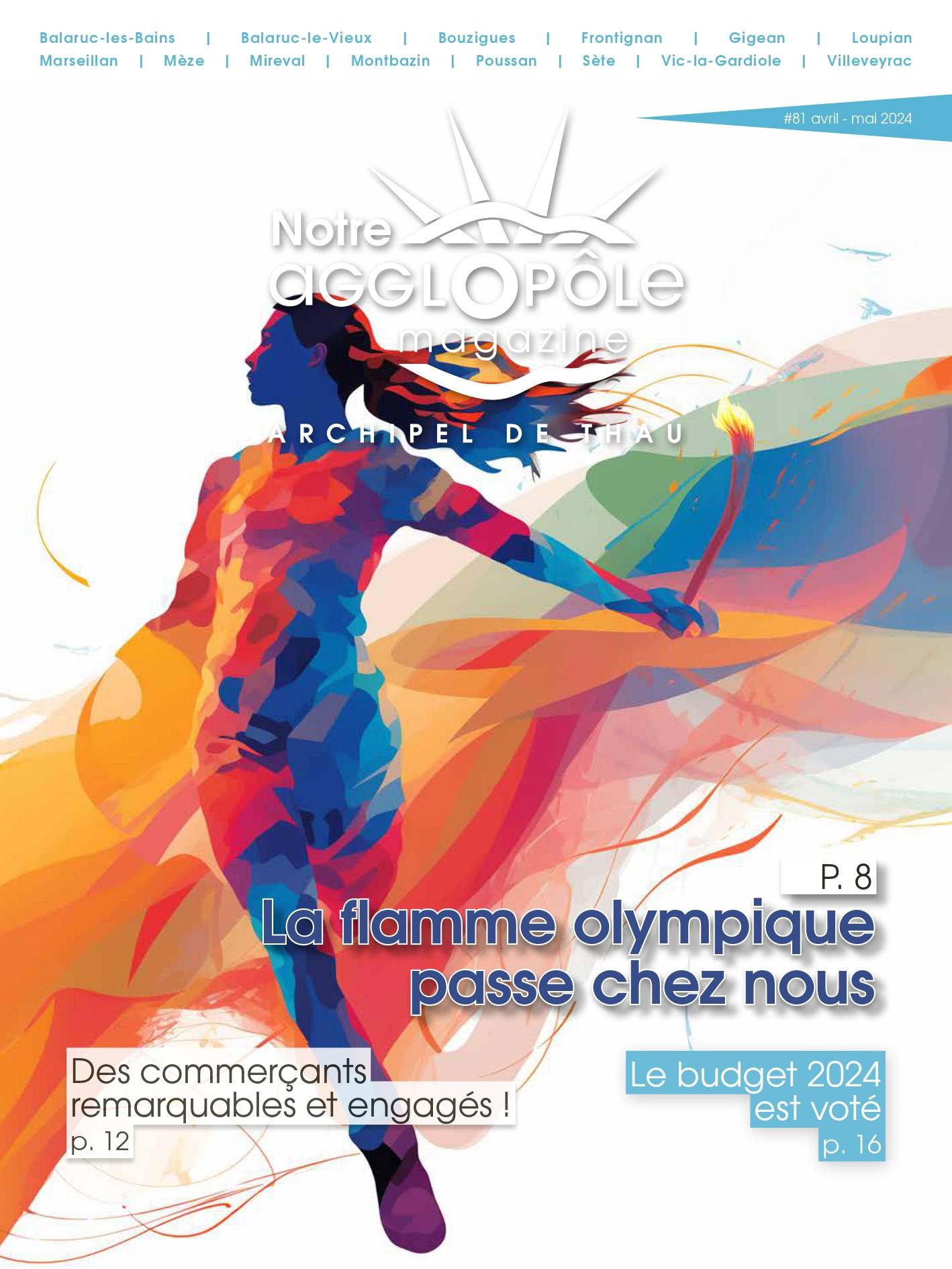 JO PARIS 2024 : PASSAGE DE LA FLAMME OLYMPIQUE SUR LE BASSIN DE THAU
